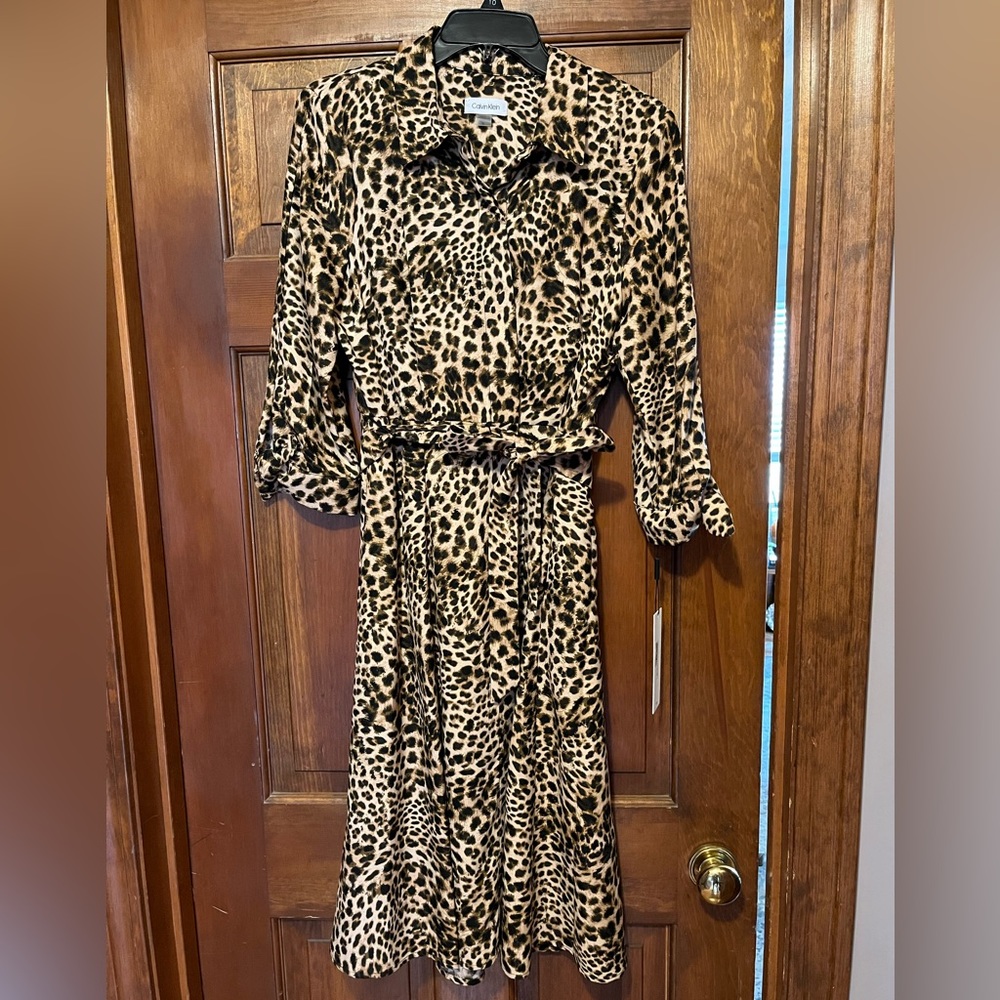 BNWT Calvin Klein leopard dress
